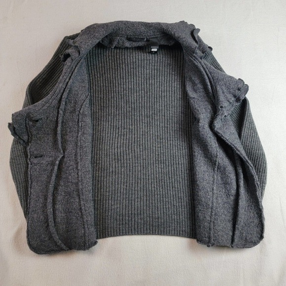 Elena Solano Button Cardigan Medium Women Gray Long Sleeve Wool - Picture 6 of 7